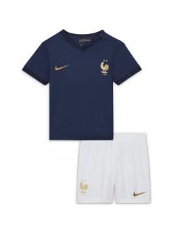 Otroški Nogometna dresi replika Francija Domači SP 2022 Kratek rokav (+ hlače)